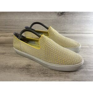 Rothy's Womens Sneakers Shoes Size 10.5 Slip On Yellow Sunshine Honeycomb Flats
